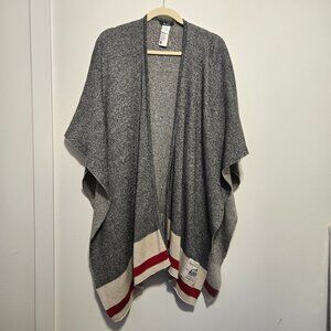 EUC OS Roots Cabin Wrap Cape Poncho Throw Over O/S one size fits all